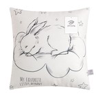 Подушка Этель "Little bunny", 40*40 см, 100% п/э, велюр - Фото 5