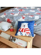 Подушка декоративная новогодняя «Этель. Мишка», 40×40 см, 100% п/э, велюр - Фото 2