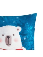 Подушка декоративная новогодняя «Этель. Мишка», 40×40 см, 100% п/э, велюр - Фото 4