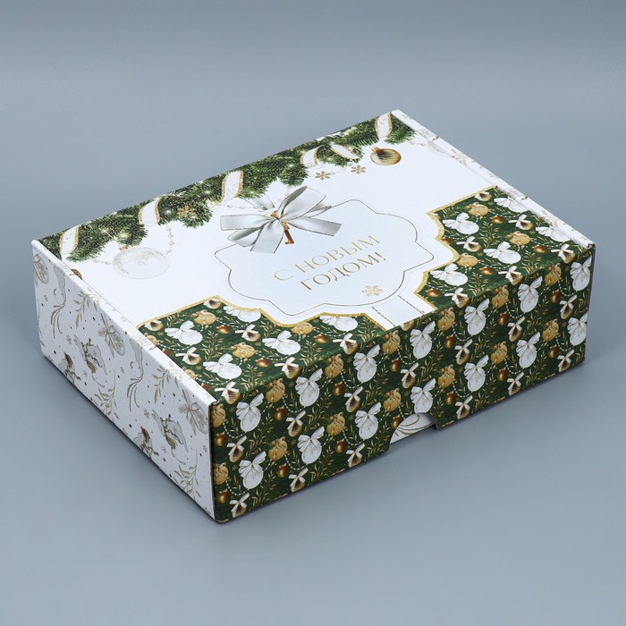 Коробка складная «Роскошь золота», 30,7 х 22 х 9,5 см, Новый год