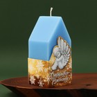 Новогодняя свеча в форме домика «Счастливого рождества», без аромата, 6 х 6 х 12,5 см. - Фото 2