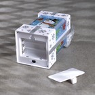 Светодиодная фигура «Белый подарок со снеговиком» 6.3 × 11.5 × 6.3 см, пластик, батарейки АААх3 (не в комплекте), эффект пламени - фото 6621896