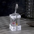 Светодиодная фигура «Снеговик в белом подарке» 6.3 × 11.5 × 6.3 см, пластик, блёстки, батарейки АААх3 (не в комплекте), свечение тёплое белое - Фото 2