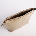 Сумка женская на молнии, косметичка, цвет бежевый - фото 24242163