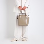 Сумка женская на молнии, косметичка, цвет бежевый - фото 24242165