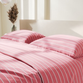 Постельное бельё Этель 2 сп Pink stripes 175х215см, 200х220см, 70х70см-2 шт, 100% хлопок, поплин