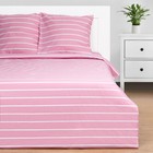 Постельное бельё Этель Евро Pink stripes 200х217см, 220х240см, 70х70см-2 шт, 100% хлопок,поплин - фото 9793193