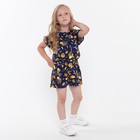 Комбинезон для девочки, цвет черный, рост 122 - фото 26440200