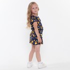 Комбинезон для девочки, цвет черный, рост 122 - фото 26440202