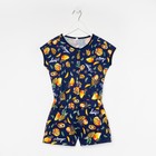 Комбинезон для девочки, цвет черный, рост 122 - фото 26440203