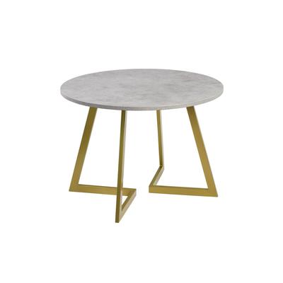 Стол «ГЕРМЕС», d=940 мм, цвет бетон чикаго светлый/опора золото