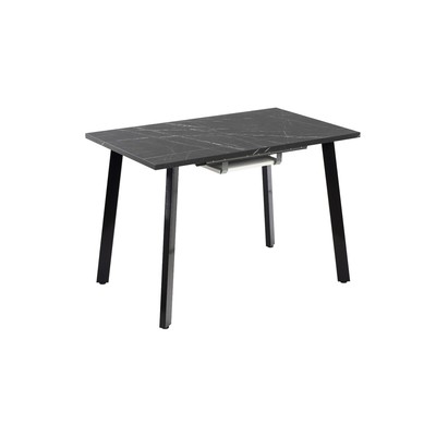 Стол «Атлант – 12», 1300(1800)×800×760 мм, цвет камень чёрный/ножки титан чёрный