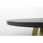 Стол раздвижной «РИМ», d=1050(1500)×1050×760 мм, цвет камень чёрный/опора золотой - Фото 4