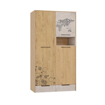 Шкаф для одежды «Стэнфорд», 1170 × 567 × 2184 мм, цвет дуб бунратти / слейт