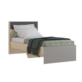 Кровать «Тиволи 900», 900 × 2000 мм, цвет дуб сонома / глиняный серый / графит