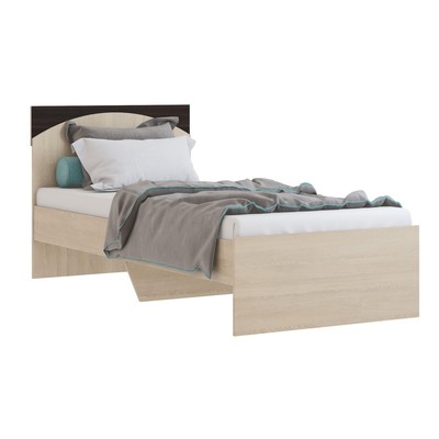 Кровать «Ева», 900 × 2000 мм, основание гибкое, ЛДСП,цвет дуб сонома / дуб венге