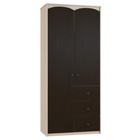 Шкаф «Ева» 2-х дверный с ящиками, 940 × 524 × 2168 мм, цвет дуб сонома / дуб венге - фото 109895619