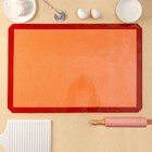 Армированный коврик Доляна, силикон, 60×40 см, цвет оранжевый - фото 8994051