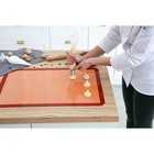 Армированный коврик Доляна, силикон, 60×40 см, цвет оранжевый - фото 8994053
