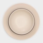 Набор тарелок керамических Доляна «Пастель», 18 предметов: 6 тарелок d=19 см, 6 тарелок d=27 см, 6 мисок d=19 см, цвет коричневый - Фото 5