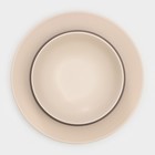 Тарелки Доляна «Пастель», 18 предметов, керамика, коричневые - Фото 5
