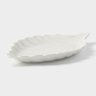 Блюдо «Лист», 25.5×14.5 см, керамика, белое - Фото 3