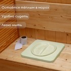 Сиденье для уличного туалета, 44 × 38,5 см, пенополиуретан, с крышкой, зелёное - фото 6622297