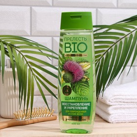 Шампунь для волос Прелесть Bio «Восстановление и укрепление», с пантенолом и репейным маслом, 400 мл