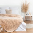 Плед Этель «Мозайка» 200х220 см, цвет бежевый - Фото 1