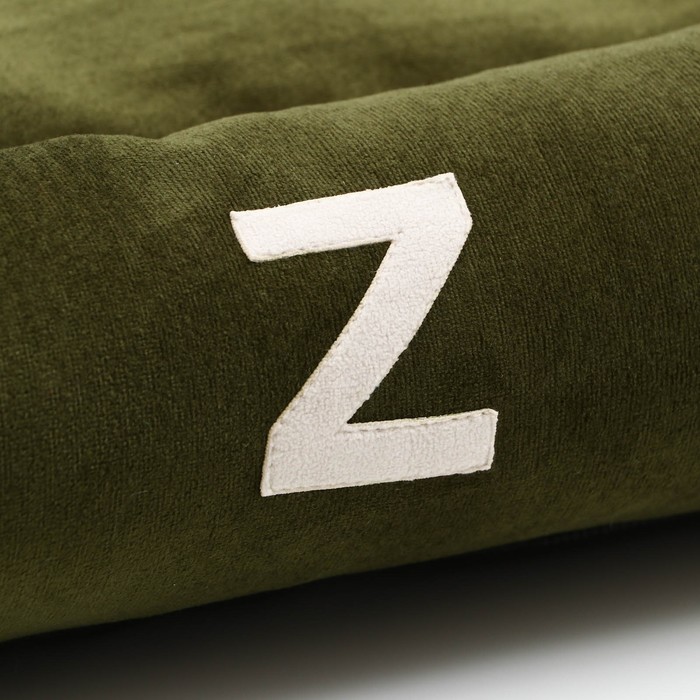 Лежанка "Z",  53 х  44 х  11 см, зелёная, мебельная ткань - фото 1907463501