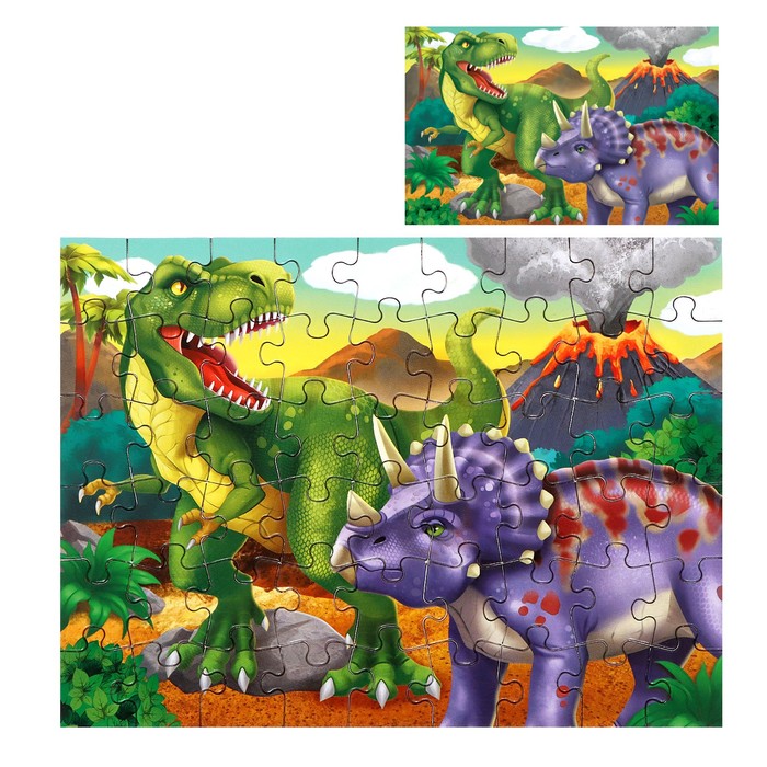 Термостакан с пазлом «Мир динозавров», 54 элемента, 350 мл - фото 1882437051