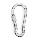 Карабин монтажный с фиксатором ТУНДРА krep, DIN5299D, 10×100 мм, оцинкованный, 1 шт. - Фото 2