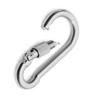 Карабин монтажный с фиксатором ТУНДРА krep, DIN5299D, 10×100 мм, оцинкованный, 1 шт. - Фото 5