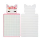 Доска маркерная A4 (33/46 х 24 см), Calligrata "Кошка", двусторонняя: клетка/линейка, фигурная - фото 31439853