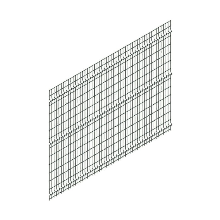 Панельное ограждение, 1.53 × 2.5 м, ячейка 200 × 55 мм, диметр прута 3.5 мм, цвет графит - Фото 1