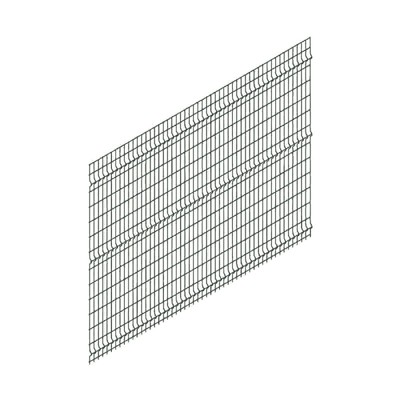 Панельное ограждение, 1.73 × 2.5 м, ячейка 200 × 55 мм, d = 3.5 мм, цвет графит