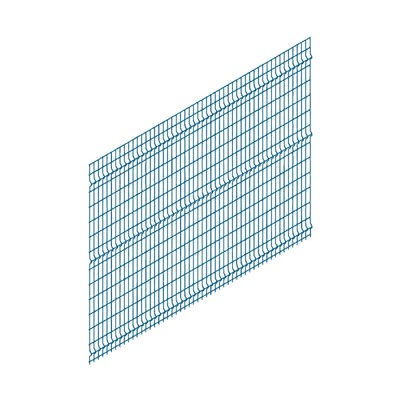 Панельное ограждение, 2.03×2.5 м, ячейка 200×55 мм, диаметр прута 3.5 мм, цвет синий