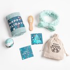 Набор новогодний подарочный "Этель" Happy new year бирюзовый полотенце и аксессуары (4 предмета) - фото 21634404