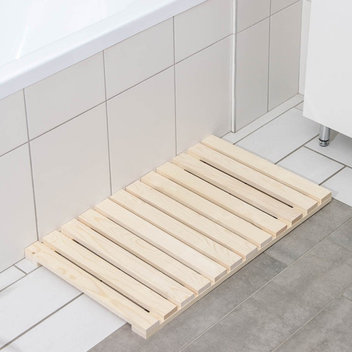 Решётка в ванную комнату под ноги, 70×42×3 см - фото 1907463677