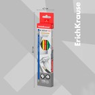 Карандаш чернографитный с ластиком ErichKrause Academy, НВ, грифель d=2,2 мм, дерево, шестигранный в коробке, микс 9073812
