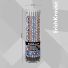 Карандаш чернографитный, ErichKrause «Tulips», HB, грифель d=2.2 мм, с ластиком, дерево, трeхгранный с принтом, в тубусе, микс 9073819 - фото 1831021
