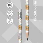Карандаш чернографитный, ErichKrause «Natural Life», HB, d=2.2 мм, с ластиком, трехгранный, в тубусе, дерево, микс 9073821 - фото 16335710