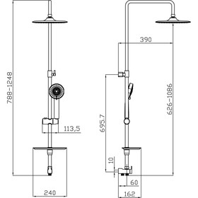

Душевой гарнитур Lemark LM8803C, тропический душ, лейка, без излива, мыльница, цвет хром