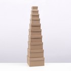 Набор квадратных коробок крафт 10 в 1, 28 х 28 х 15см - 10 х 10 х 6 см 7786191 - фото 319769605