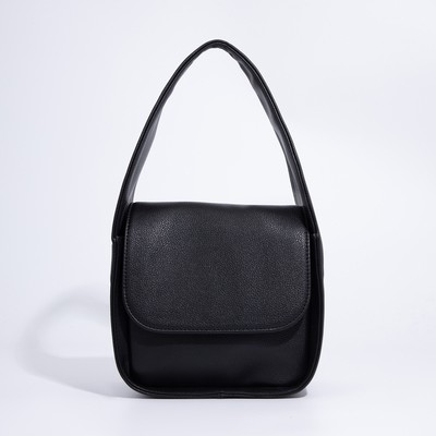 Сумка-мессенджер TEXTURA на клапане, цвет чёрный