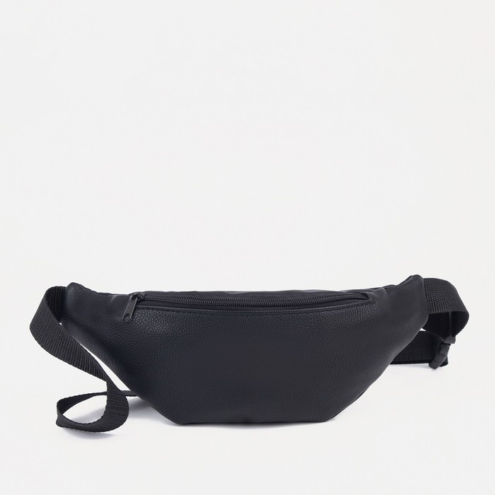 Сумка поясная TEXTURA на молнии, 30×5×12 см, синяя - Фото 1