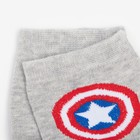 Носки детские "Captain America", цвет серый/черный, размер 14 (23-25) - Фото 2