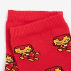 Носки детские"Iron Man", цвет красный, размер 16 (26-28) - фото 804883246