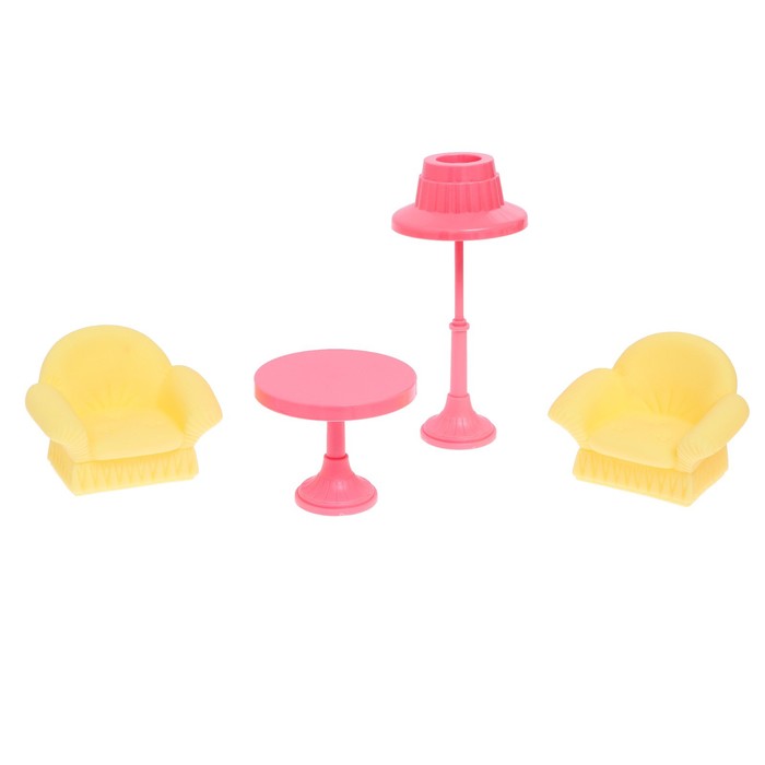Набор мебели для кукол «Гостиная. Маленькая принцесса», мини, цвет лимонный - Фото 1