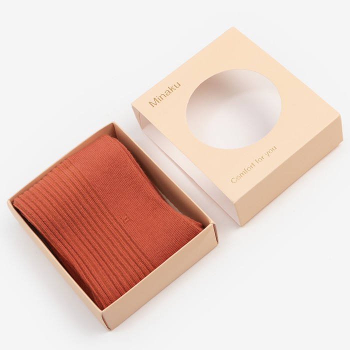Носки женские MINAKU цвет оранжевый, размер 36-39 (23-25 см) - Фото 1